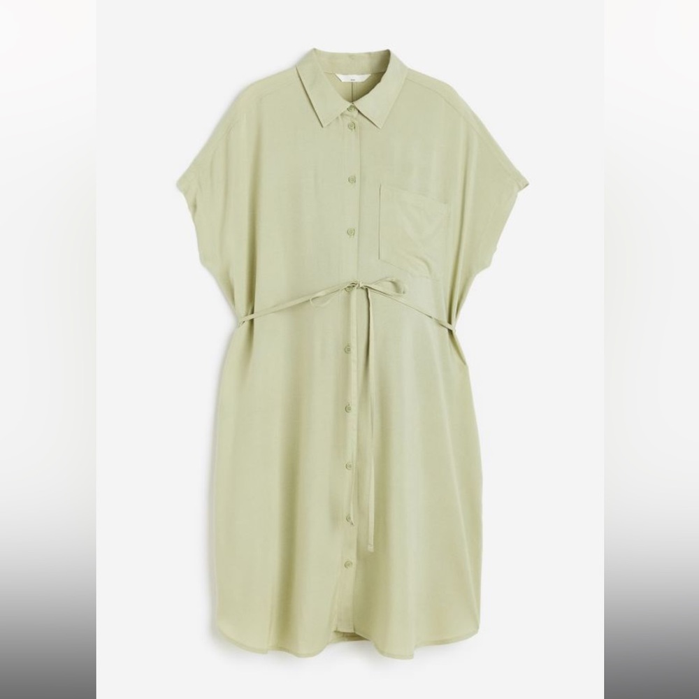 H&M Maternity Dress - Tie-belt Shirt Dress - Medium